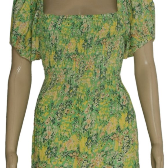 UO Lottie Backless Green Floral Midi Dress Printed M & S - Picture 8 of 9